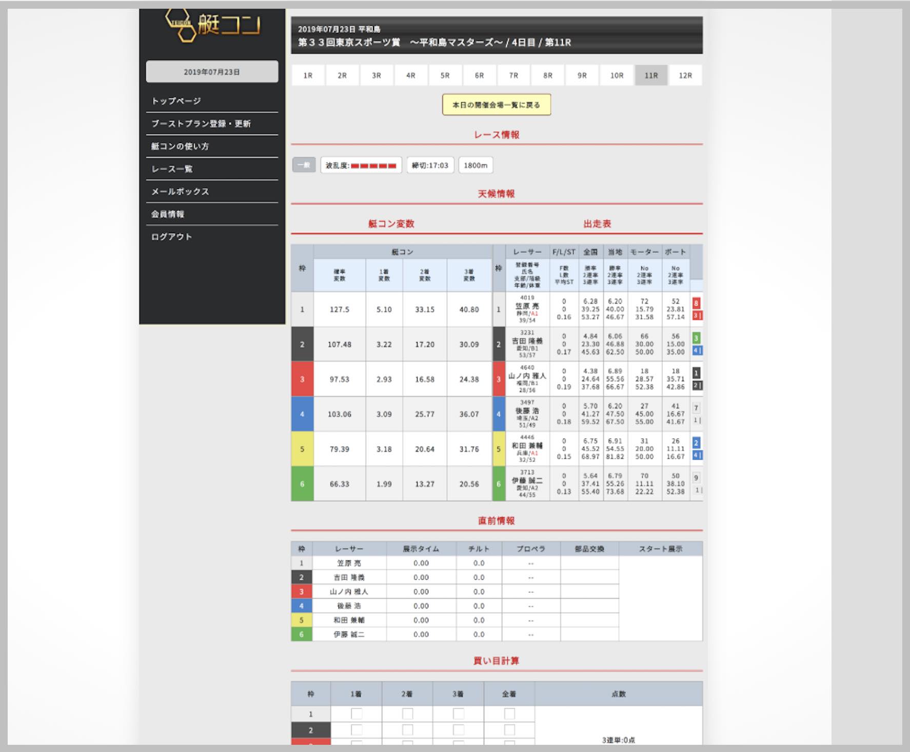 競艇場別確率計算機 艇コン(TEICON)という競艇予想サイトは使えない